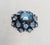 Vintage Signed Marie Ferra Rhodium Plated Faux-Aquamarine & Sapphire Brooch For Sale - Image 4 of 6