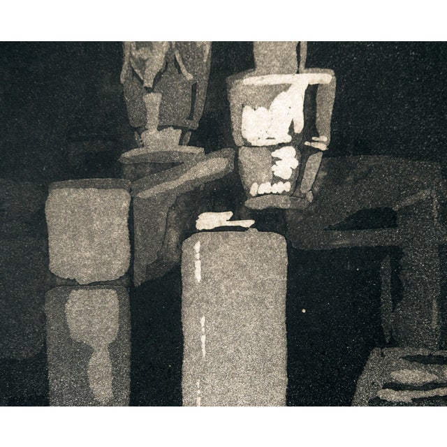 1980s "Press" - Artist's Proof Etching in Ink on Paper by Doris Warner For Sale - Image 5 of 7