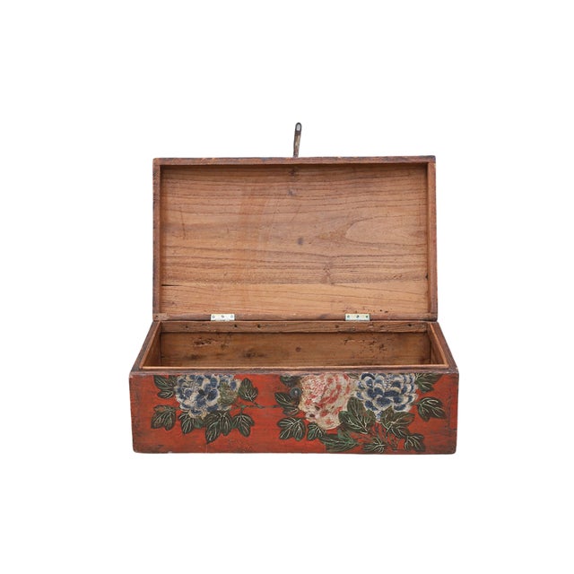 Antique Chinese Painted Chest For Sale - Image 4 of 5