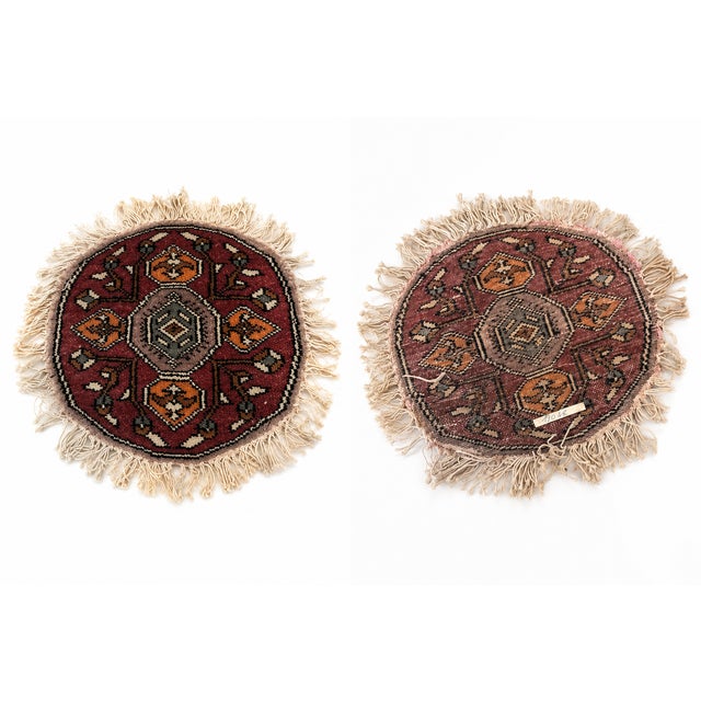 Small Middle Eastern Round Rugs, 1970s, Set of 3 For Sale - Image 4 of 10