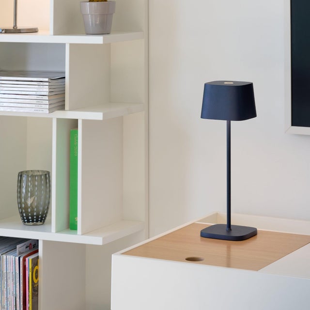 Battery-operated and rechargeable portable table lamp. The lamp features dimming touch control and dimmer memory function,...