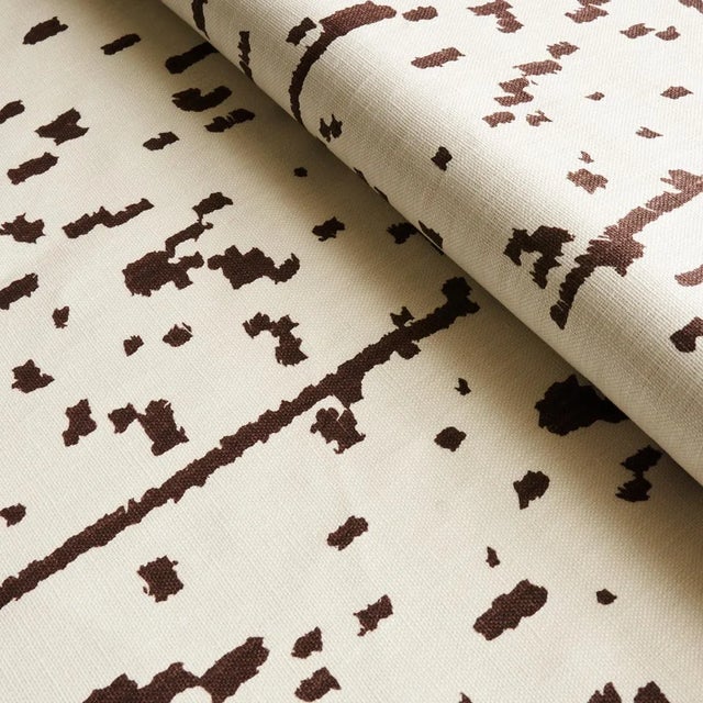 Schumacher Sample - Schumacher X Miles Redd Bespotted Fabric in Brown For Sale - Image 4 of 5