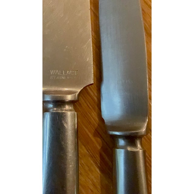American World War 2 United States Military Flatware Spoons and Knives Marked 1940 For Sale - Image 3 of 5