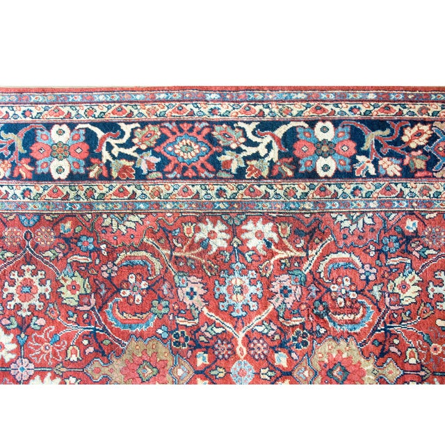 Red Early 20th Century Persian Sultanabad Rug For Sale - Image 8 of 14