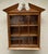 1950s Vintage Solid Wood Hanging Wall Cabinet / Curio & Brass Eagle Finial For Sale - Image 5 of 17