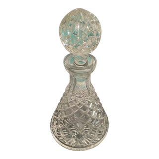 Vintage Waterford Cut Crystal Decanter “Alana” or “Lismore” Design Pattern With Diamond Cuts & Starbursts, Highly Collectible Early-American Glass For Sale