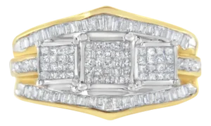 10KT Two-Toned Gold Diamond Ring (1 cttw, H-I Color, SI1-SI2 Clarity)