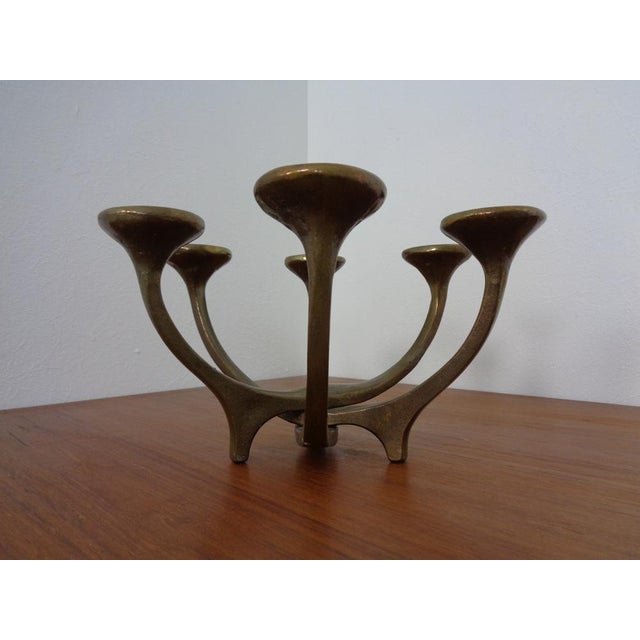 Brutalist Austrian Bronze Candleholder, 1960s For Sale - Image 6 of 18