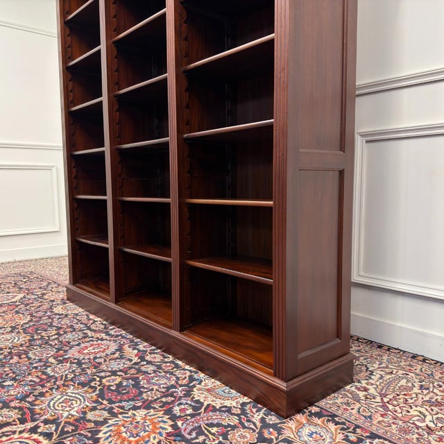 Classic English Open Bookcase For Sale - Image 10 of 13