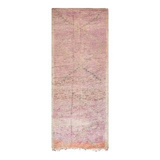 Nazmiyal Collection Vintage Moroccan Pastel Diamonds Shag Rug For Sale