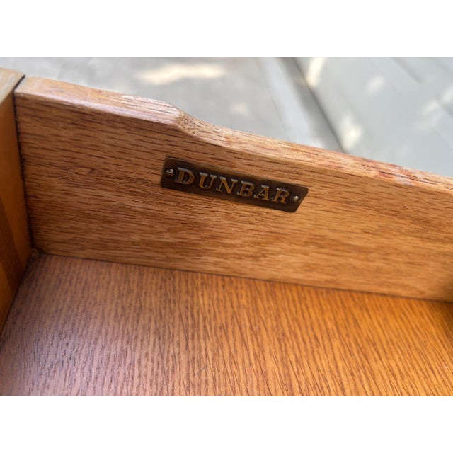 1950s Rare Edward Wormley Dunbar Leather Top Waterfall Desk Mid Century Modern For Sale - Image 5 of 16