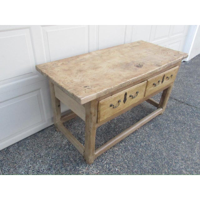 Rustic 18th Century English Rustic Weathered Oak Table For Sale - Image 3 of 18