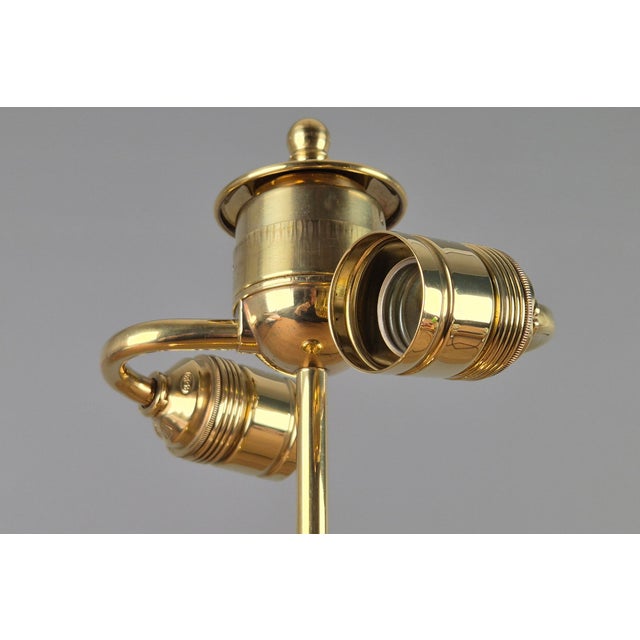 Art Deco Brass Table Lamp by Carl Drösler for Fuhrmann & Drösler, Dresden, Germany, 1920s For Sale - Image 10 of 17