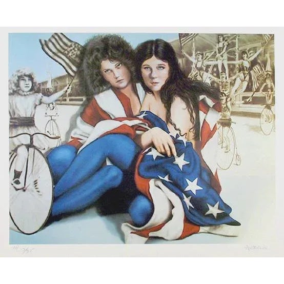 American Ladies in Flag, Robert Anderson For Sale - Image 3 of 3