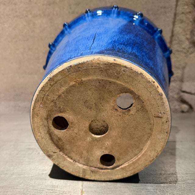 Ceramic Vintage Modern Rimini Blue Ceramic Pottery Earthenware Indoor/Outdoor Planter For Sale - Image 7 of 8