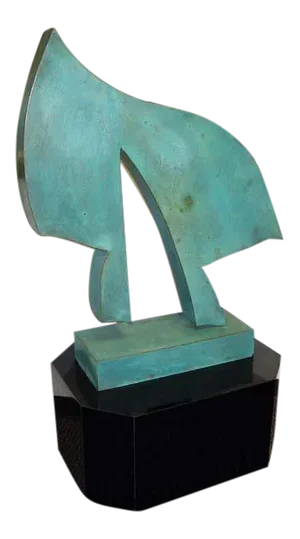 1987 "Nara II" Abstract Bronze Sculpture by Neil Hadlock