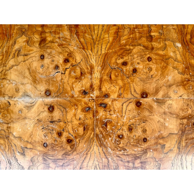 Milo Baughman for Pace Collection Burl Wood & Chrome Side Table From 70's. For Sale In Miami - Image 6 of 6