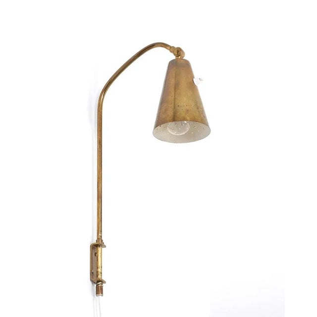 1950s Brass Wall Lamps attributed to Alf Svensson, Sweden, 1950s, Set of 2 For Sale - Image 5 of 10