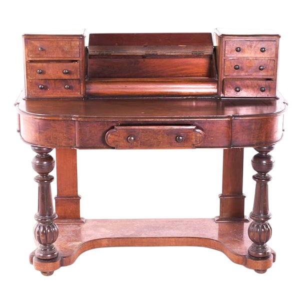 Antique Walnut Writing Desk, England For Sale