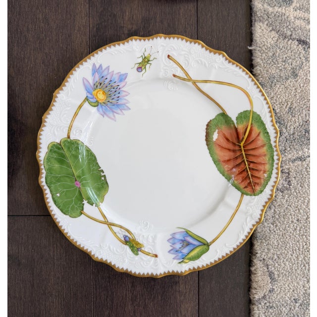 Modern Late 20th Century Set of 10 Anna Weatherley Dinner Plates From the "Mid Summer" & "Flowers of Yesterday " Pattern 10.25" For Sale - Image 3 of 14