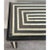 Art Deco Style Black & White Resin Inlay Console Table W Concentric & Glass Top For Sale - Image 10 of 11