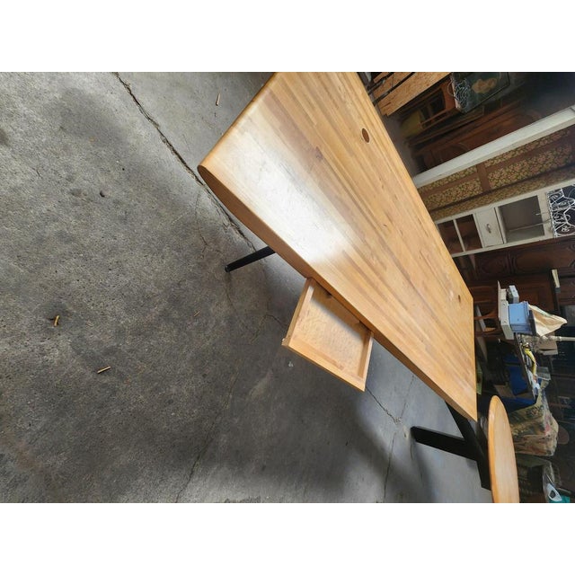 Wood Large Executive Desk, 1980s For Sale - Image 7 of 11