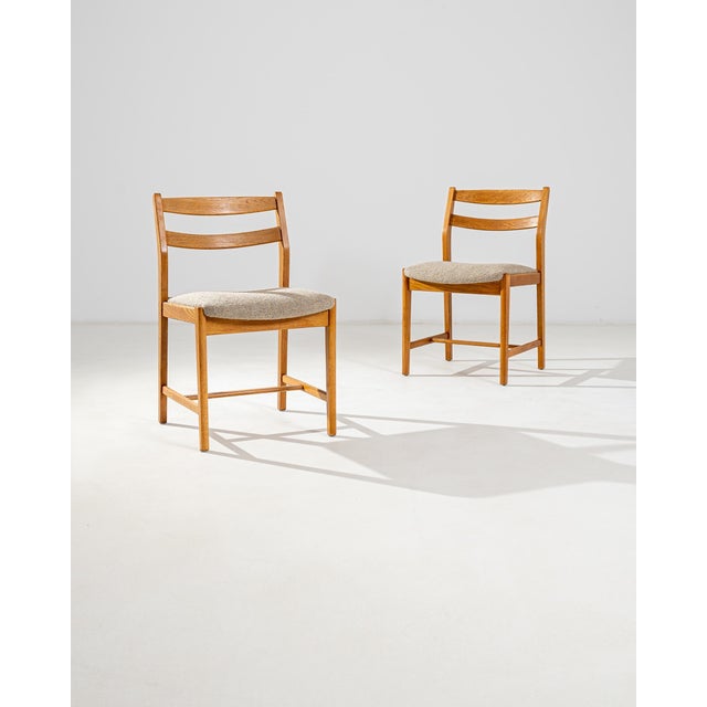 1970s 20th Century Danish Wooden Chairs, Pair For Sale - Image 5 of 13