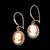 Mid 20th Century Mid 20th Century Pair of 14k Yellow Gold Drop Earrings With Intricate Cameo Portraits For Sale - Image 5 of 6