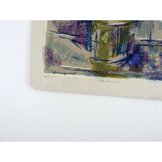 Ink on paper serigraph by Philip Gronquist (20th century). Signed, titled Gardenia, in pencil along lower margin. Limited...