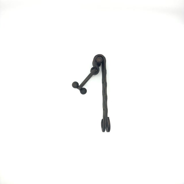 Hand-Forged Wrought Iron Ring Door Knocker (Gold Patina) Classic Entrance Hardware For Sale - Image 6 of 7