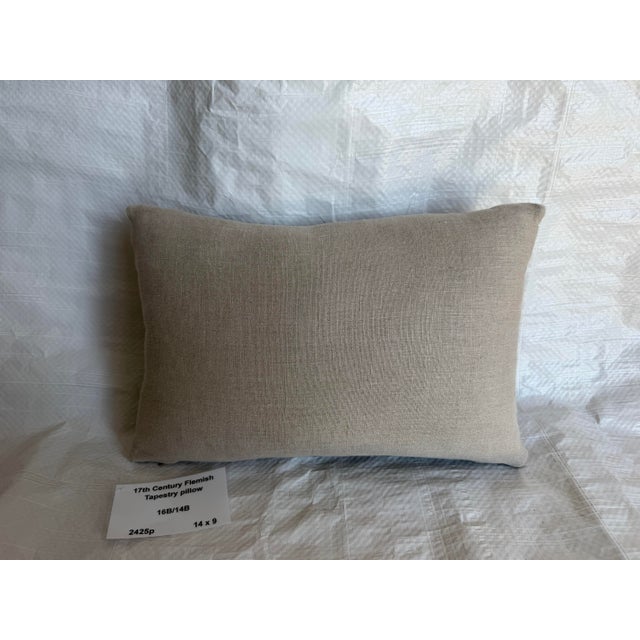 Textile 17th Century Flemish Verdure Tapestry Pillow For Sale - Image 7 of 7