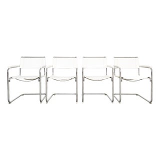 Vintage Model S34 Armchair by Mart Stam for Thonet, 1970s, Set of 4 For Sale