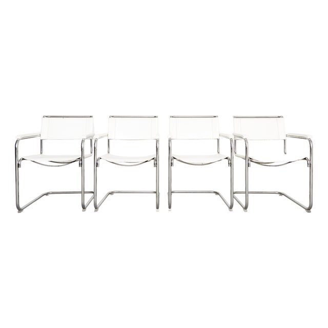 Vintage Model S34 Armchair by Mart Stam for Thonet, 1970s, Set of 4 For Sale