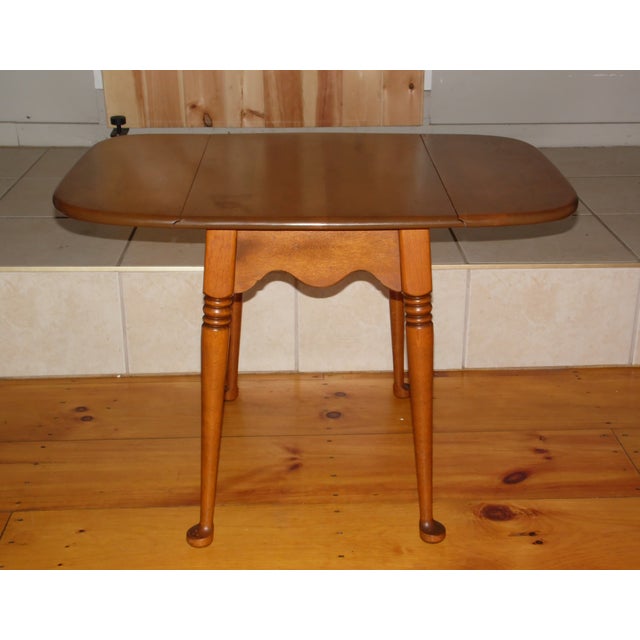 Vintage Baumritter Nutmeg Solid Maple Drop Leaf Pembroke Table Chairish