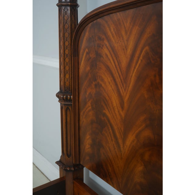Baker Mahogany Gothic Style 4 Post King Size Bed For Sale - Image 10 of 18