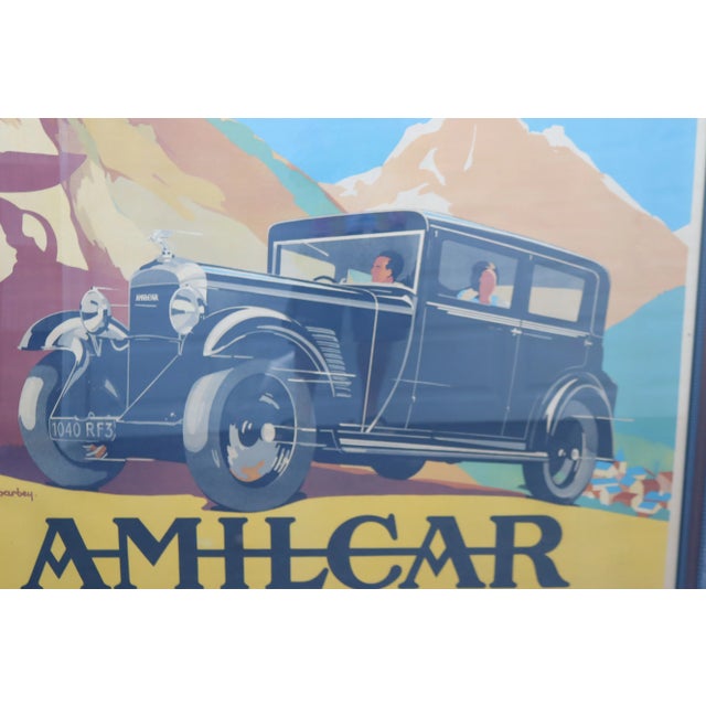 Up for sale is a Vintage Framed French Automobile Poster Amilcar By Maurice Barbey 1932. It is in great condition ready to...