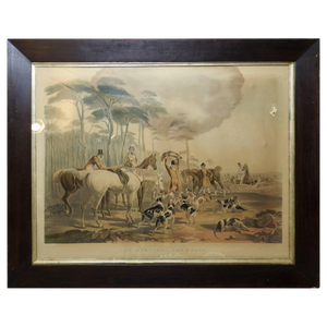 Fox Hunting "The Death" Lithograph by Artist J. F. Herring