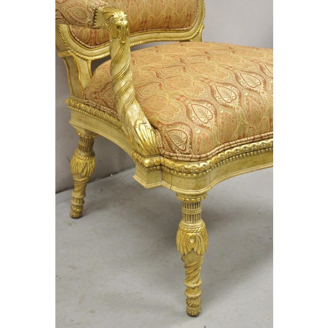 Oscar De La Renta Home Century Furniture Italian Neoclassical Lounge Arm Chair For Sale - Image 9 of 12
