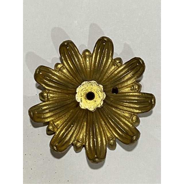 Traditional Vintage, Cast Brass, Decorative, Lamp/Light/Chandelier Bobeche. Spain. 2-1/2" D For Sale - Image 3 of 5