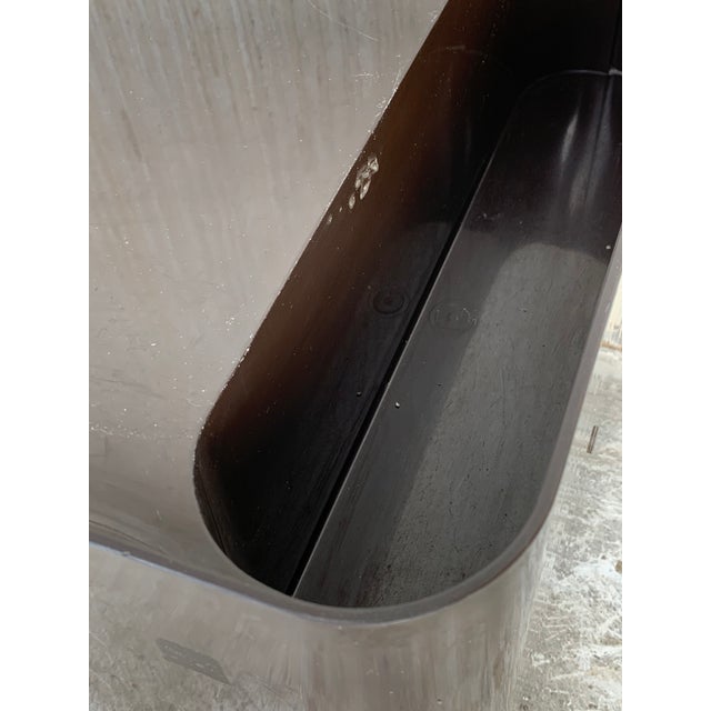 1950s Space Age Vintage Side "Game" Table in Smoked Plastic With Wheels, by Longato For Sale - Image 5 of 7