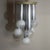 Suspension Chandelier With 7 Lights in Satin Glass, Italy, 1970s, in Good conditions. Designed 1970 to 1979 Up to 250V...