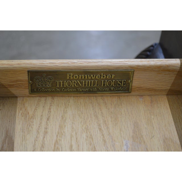 Wood Romweber Thornhill House Collection Carleton Varney Norris Wakefield Mahogany Leather Writing Desk For Sale - Image 7 of 17