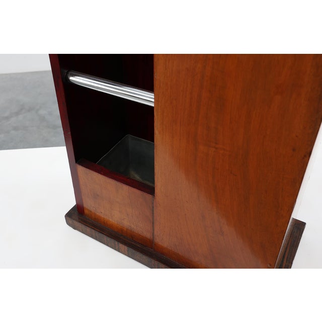 Art Deco Early Umbrella Stand in Wood and Metal, France, 1910s For Sale - Image 9 of 12
