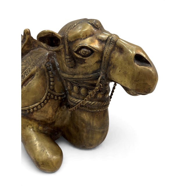 Late 20th Century Ornate Bronze Camel Sculpture For Sale - Image 5 of 11