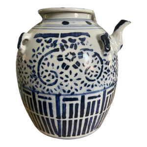 1960s Chinese Blue & White Spouted Vessel