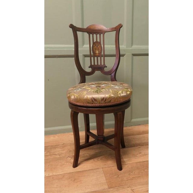 Superb Quality Lyre Back Revolving Harpist/Cello Music Chair This piece is being offered from a dispersal sale of Arts and...
