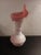Pink 1960s Fenton White and Pink Cased Glass Jack in the Pulpit Vase For Sale - Image 8 of 8