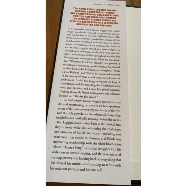 Early 21st Century Still Alright: A Memoir Hardcover 6.14.22 by Kenny Loggins With Jason Turbow + Bonus For Sale - Image 5 of 7