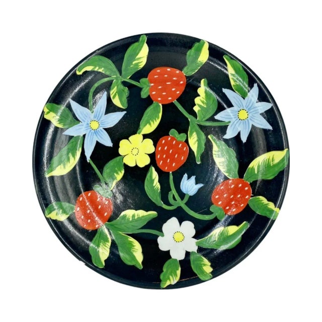 Vintage Bergdorf Goodman Floral Decorative Plates, Made in Italy- a Pair For Sale - Image 10 of 12
