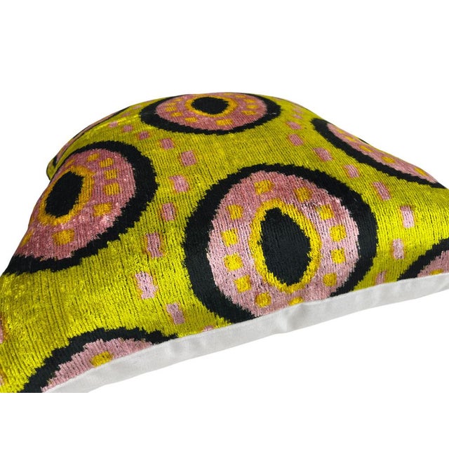 Green Large Silk Cushion Cover with Eye Design, 2000s For Sale - Image 8 of 11